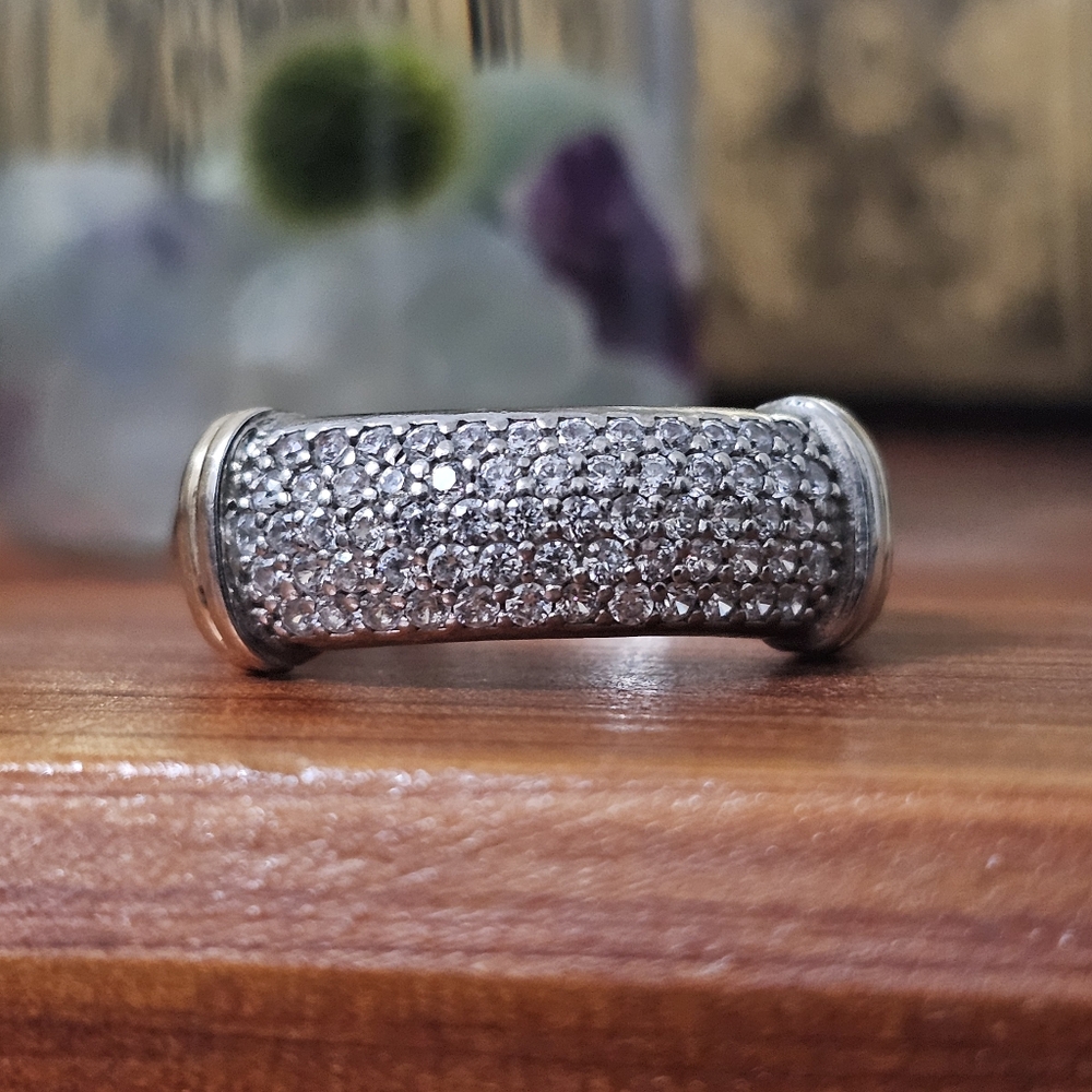 Dyadema Sterling & 14k Cz Ring